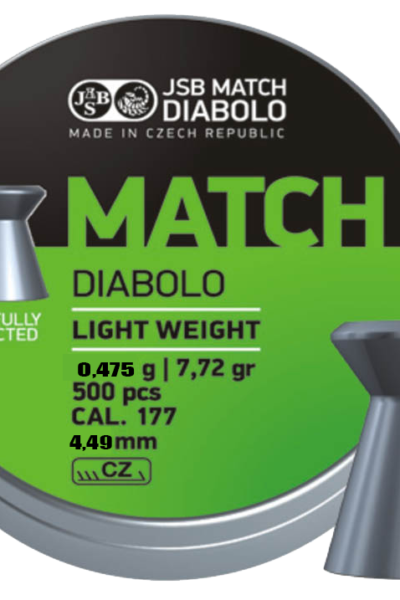 Pellets JSB MATCH DIABOLO Light Weight, 4.49mm, 0,500gr – πρόσθετη εικόνα 1