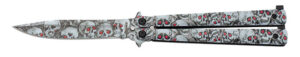 ΣΟΥΓΙΑΣ Albainox Albainox steel balisong. 3D Skulls – πρόσθετη εικόνα 1