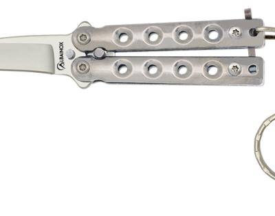 ΣΟΥΓΙΑΣ ALBAINOX, BT, Key-ring balisong. Silver, 4 cm, 02249