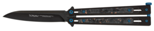 Σουγιάς TOKISU balisong. Bright black steel, 02259