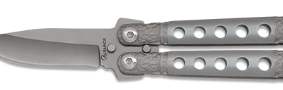 ΣΟΥΓΙΑΣ ALBAINOX, BT, grey mini balisong, 02262