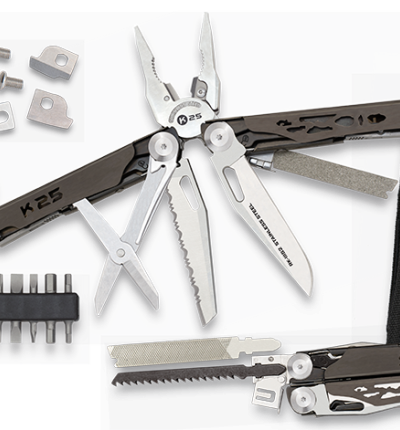 ΠΟΛΥΕΡΓΑΛΕΙΟ K25, titanium grip pliers.14 interc. tips