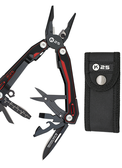 ΠΟΛΥΕΡΓΑΛΕΙΟ K25, G10 red/black pliers, 7Cr17Mov, 10 εργαλεια