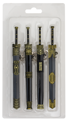ΜΠΡΕΛΟΚ TOLE10 Set 4 swords key-rings, 16239