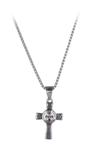 ΚΡΕΜΑΣΤΟ Albainox Necklace Templar Cross, 16240