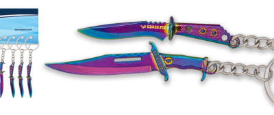 ΜΠΡΕΛΟΚ Albainox Rainbow assorted knife key-rings, 16245