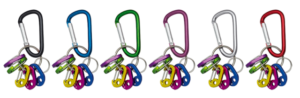 ΜΠΡΕΛΟΚ Albainox Carabiner Keychain Set, 16249