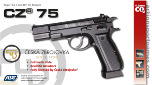 ΑΕΡΟΒΟΛΟ ASG CZ75, GBB, Metal Slide, 4.5mm – πρόσθετη εικόνα 1