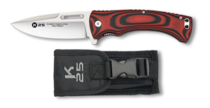 ΣΟΥΓΙΑΣ K25, CNC/G10 penknife. Black-red. Bl 9.80cm, 18867