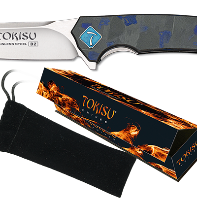 ΣΟΥΓΙΑΣ TOKISU D2 penknife. Carbon fiber-G.10, 6.80cm, 18873