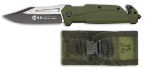 ΣΟΥΓΙΑΣ K25 pocket knife. Green rubber grip, blade size 9.30cm