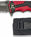ΣΟΥΓΙΑΣ K25, Tactical pocket knife, Rubbered aluminium/red, 9.4