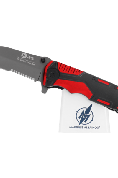 ΣΟΥΓΙΑΣ K25, Tactical pocket knife, Rubbered aluminium/red, 9.4 – πρόσθετη εικόνα 1