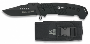 ΣΟΥΓΙΑΣ K25, Tactical pocket knife, BLACK COATED, 19780