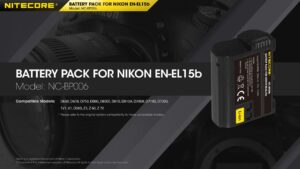 ΜΠΑΤΑΡΙΑ NITECORE for Nikon EN-EL15b, 7.2V, 2040mAh, 14.6Wh – πρόσθετη εικόνα 1