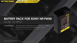 ΜΠΑΤΑΡΙΑ NITECORE for SONY NP-FW50, 7.4V, 1030mAh, 7.6Wh – πρόσθετη εικόνα 1