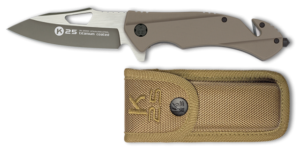 Σουγιάς K25 tactical pocket knife. Coyote G10, 25001