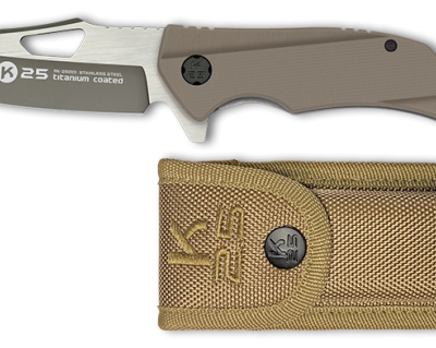 Σουγιάς K25 tactical pocket knife. Coyote G10, 25001