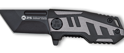 ΣΟΥΓΙΑΣ K25, G10 black-grey tactical pocket knife, 25004