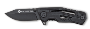 ΣΟΥΓΙΑΣ K25, black G10 penknife. Carbon fiber effect, 25006