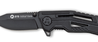 ΣΟΥΓΙΑΣ K25, black G10 penknife. Carbon fiber effect, 25006