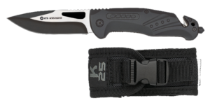 Σουγιάς K25 tactical black aluminium penknife, 25008