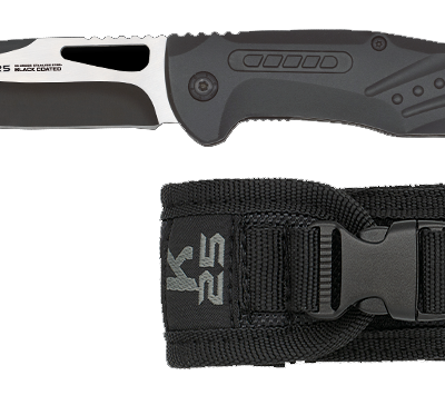 Σουγιάς K25 tactical black aluminium penknife, 25008