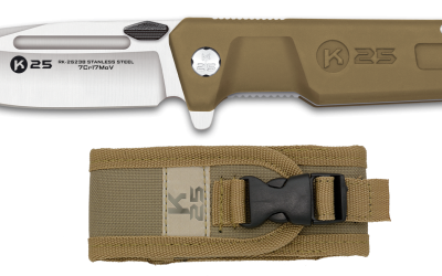 ΣΟΥΓΙΑΣ K25 penknife. TAN sation rubber. Bl.9cm, 25238