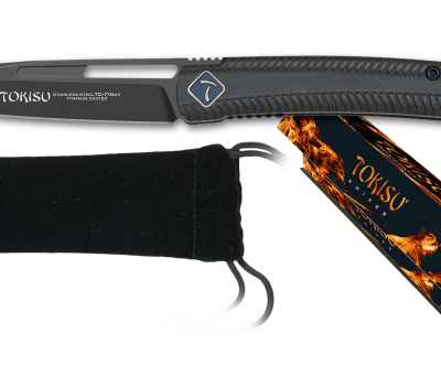 ΣΟΥΓΙΑΣ TOKISU pocket knife. Ebony. Ball bearing Bl.8cm,25289