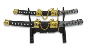 ΣΠΑΘΑΚΙ TOLE10 Set 2 mini samurai with stand, 32139