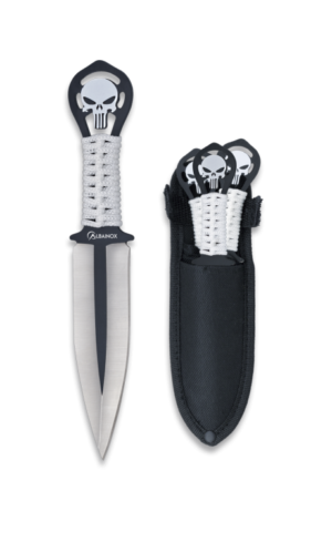 ΜΑΧΑΙΡΙ ALBAINOX Set 3 Skull throwers. Blade 9.5 cm, 32453