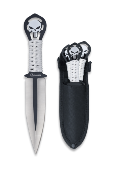 ΜΑΧΑΙΡΙ ALBAINOX Set 3 Skull throwers. Blade 9.5 cm, 32453