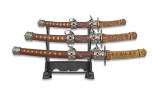 ΣΠΑΘΑΚΙ TOLE10 Set 3 pcs katana mini with stand, 32483