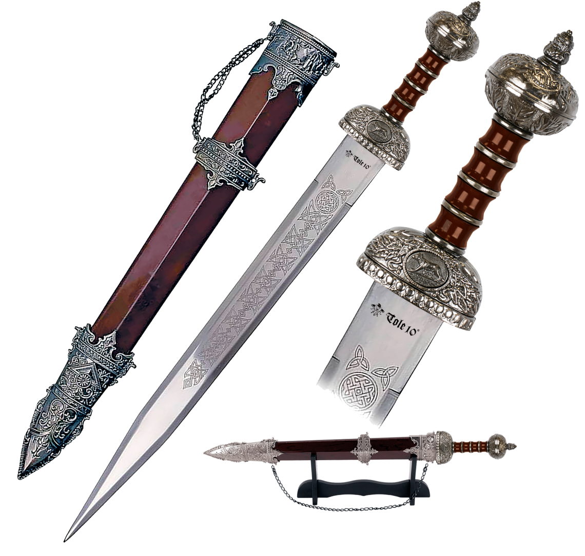 ΣΠΑΘΙ TOLE10 sword with ornated sheath & stand, 32680