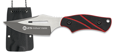 ΜΑΧΑΙΡΙ K25 G10 knife. Red-black. 13.5 cm. Kydex, 32691