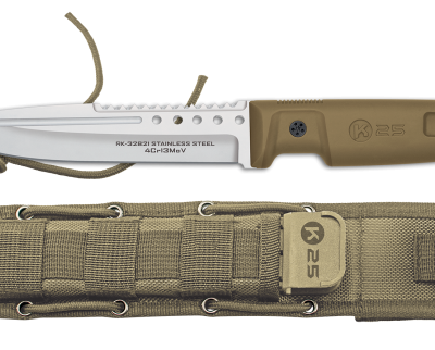 ΜΑΧΑΙΡΙ K25 rubber handle tactical knife. TAN, 32821