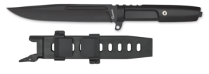 ΜΑΧΑΙΡΙ Albainox Tactical black knife. Rubber handle. ABS, 32874
