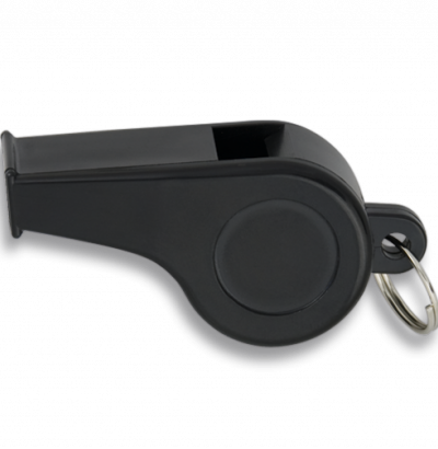 ΣΦΥΡΙΧΤΡΑ ΠΛΑΣΤΙΚΗ Black whistle. With ring. 4 cm, 33032