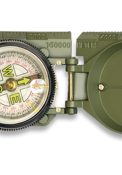 ΠΥΞΙΔΑ ALBAINOX, Oil filled military fiber compass. Green, 33172
