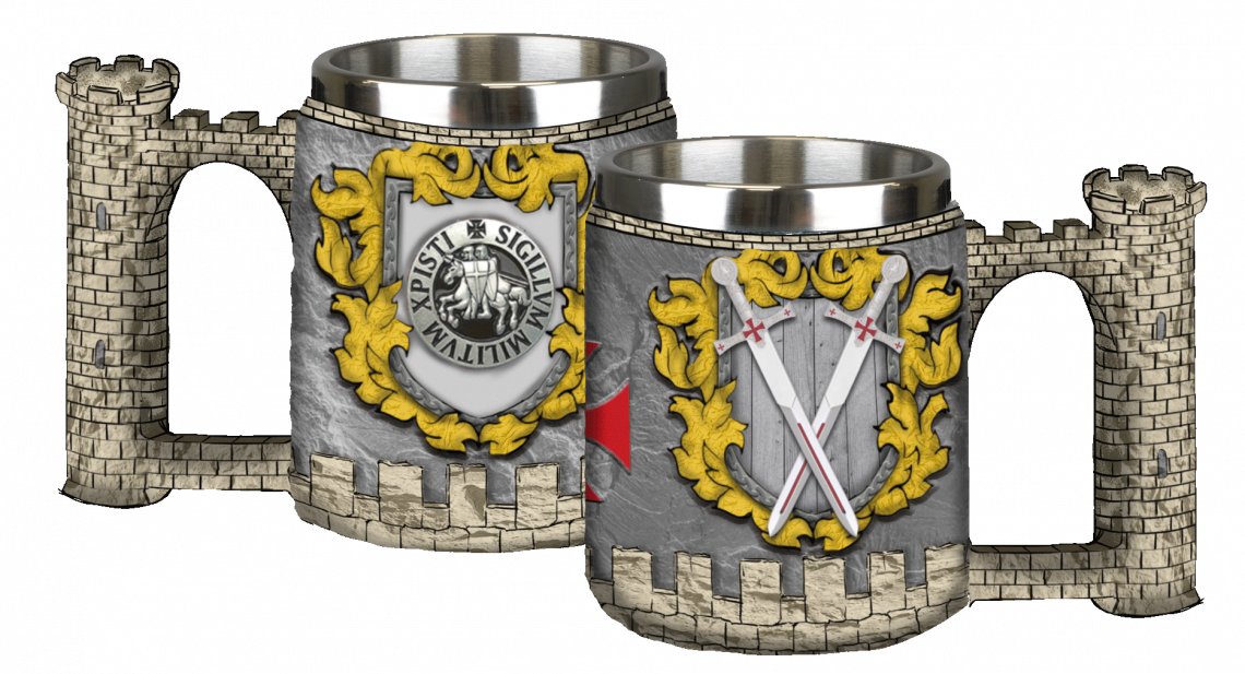 ΠΟΤΗΡΙ ΔΙΑΚΟΣΜΗΤΙΚΟ TOLE10 Templar castle resin mug, 39383