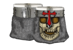 ΠΟΤΗΡΙ ΔΙΑΚΟΣΜΗΤΙΚΟ TOLE10 shot glass. Templar Cross skull, 39417