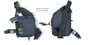 Τσαντάκι ώμου Barbaric black sling bag pour gun