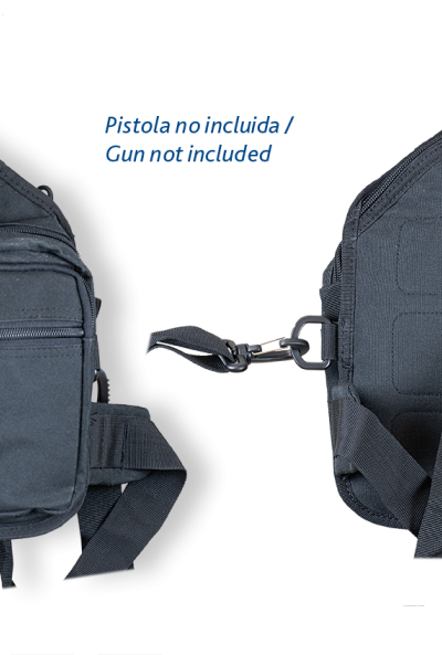 Τσαντάκι ώμου Barbaric black sling bag pour gun