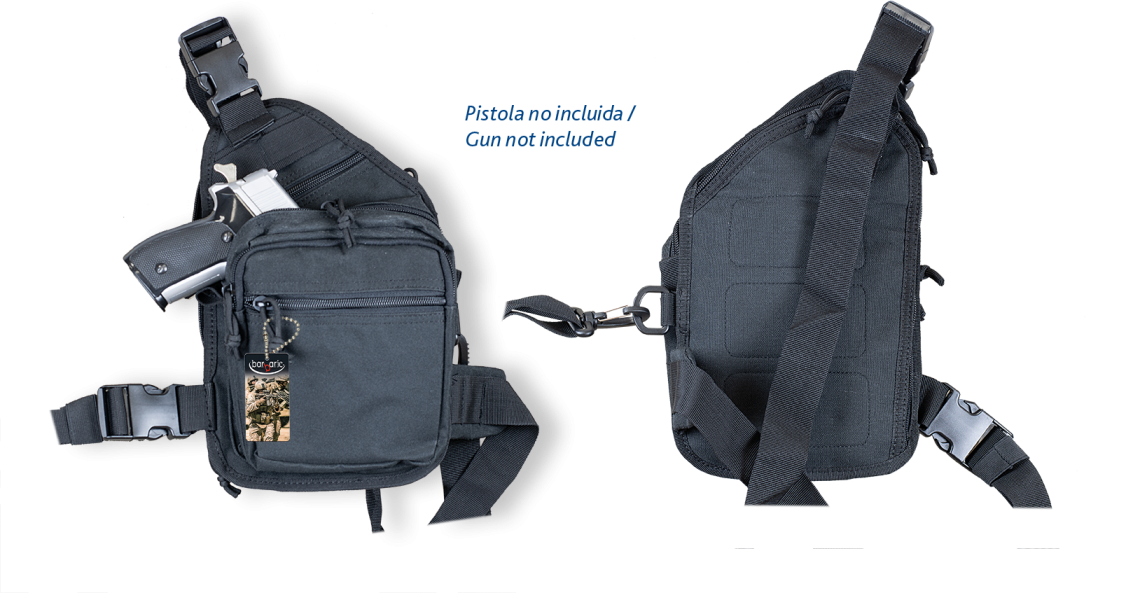 Τσαντάκι ώμου Barbaric black sling bag pour gun