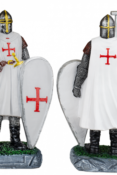 ΦΙΓΟΥΡΑ ΔΙΑΚΟΣΜΗΤΙΚΟ TOLE10 Shield-Flag resin white Templar. 12