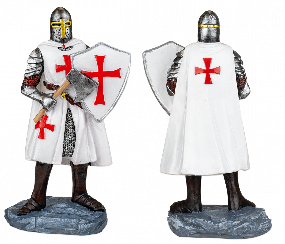 ΦΙΓΟΥΡΑ ΔΙΑΚΟΣΜΗΤΙΚΟ TOLE10 Shield-Axe resin white Templar. 18
