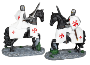 ΦΙΓΟΥΡΑ TOLE10 Black horse - White Sword Templar Knight 12cm