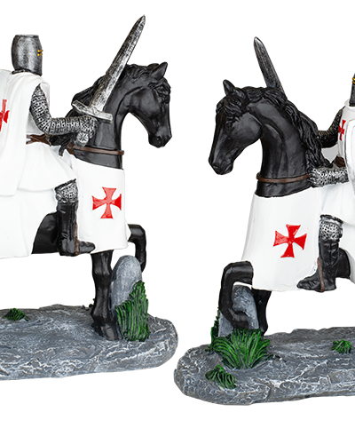 ΦΙΓΟΥΡΑ TOLE10 Black horse - White Sword Templar Knight 12cm