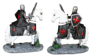 ΦΙΓΟΥΡΑ TOLE10 White horse. Black Templar with sword.20cm, 39576