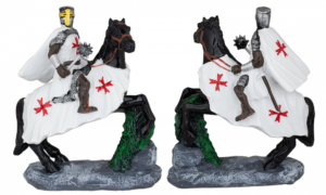 ΦΙΓΟΥΡΑ TOLE10 Black horse-White Templar. Morning star 8cm, 39578
